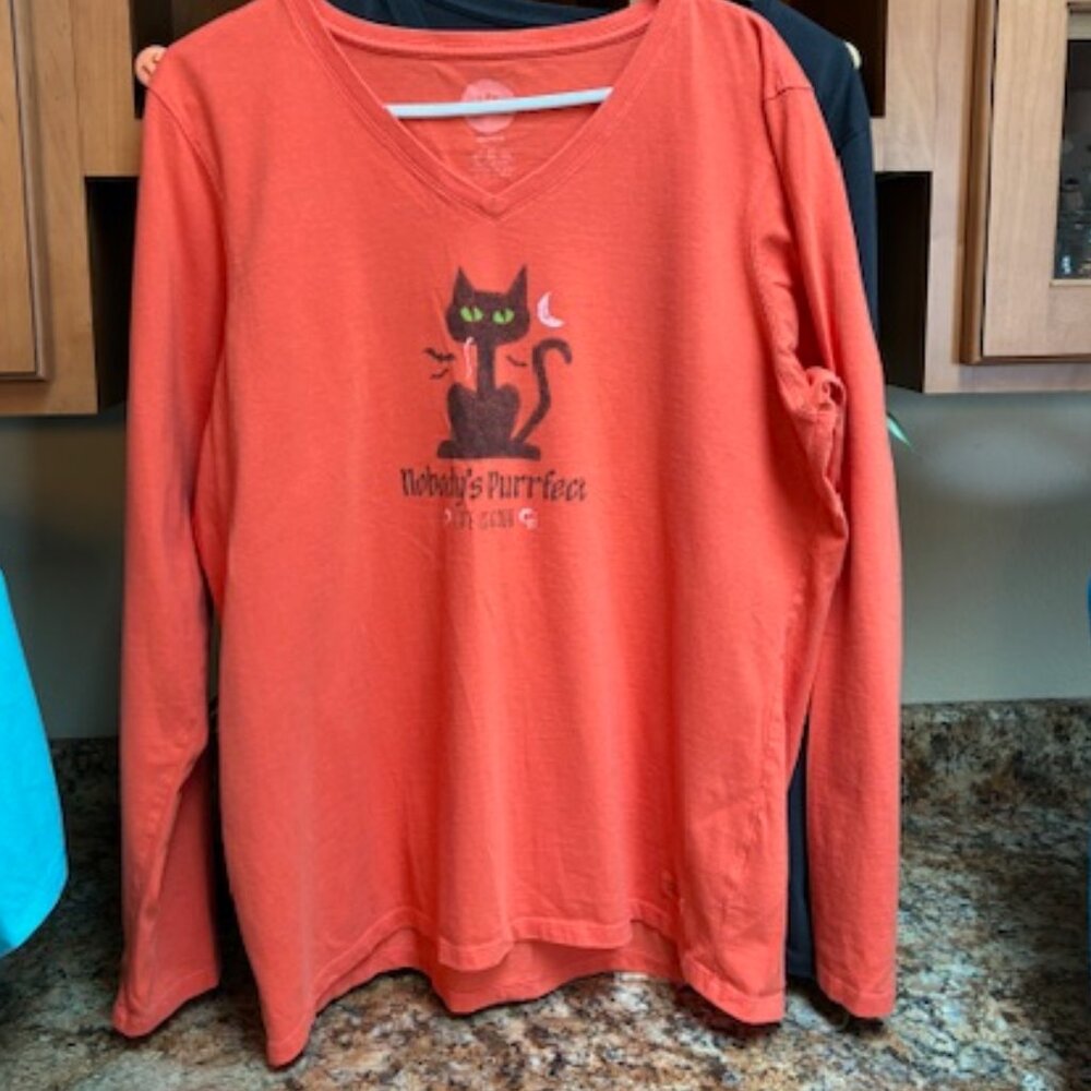 2 Halloween Life is Good Tshirts Crusher Tees, long sleeves
